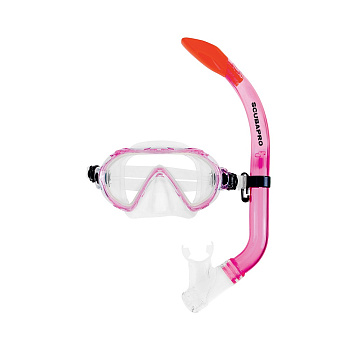 Комплект детский SCUBAPRO Spider (маска + трубка) прозрачный силикон (розовый)