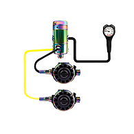 Регулятор комплект HOTDIVE S4/T4/OCTOPUS T4 Rainbow + манометр со шлангом 80 см