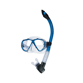 Комплект SCUBAPRO Currents Pro (маска + трубка) прозрачный силикон (синий)
