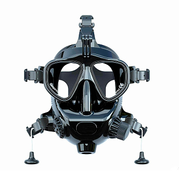 Маска полнолицевая для дайвинга HOTDIVE, черная