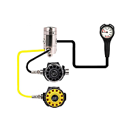 Регулятор комплект HOTDIVE S4/T4/OCTOPUS T4 Silver + манометр со шлангом 80 см