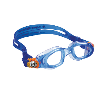 Очки для плавания детские AQUA SPHERE Moby Kid прозрачные линзы (синий)