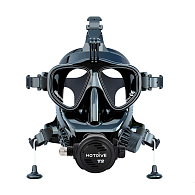 Маска полнолицевая для дайвинга HOTDIVE с 2-й ступенью, черная