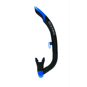 Трубка OCEANIC Ultra Dry SD, черный силикон (синий)