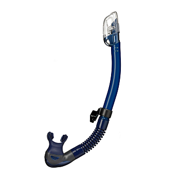 Трубка TUSA Hyperdry Elite II синий силикон (синий металлик)