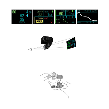 Подводный компьютер SCUBAPRO Galileo HUD без трансмиттера