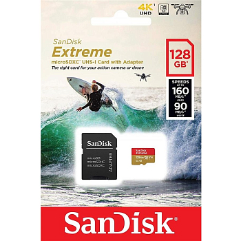 Карта памяти SanDisk Extreme MicroSD 128 Гб